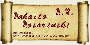 Mahailo Mošorinski vizit kartica